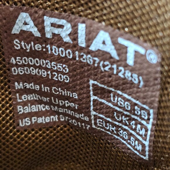 Ariat Dixie Black Leather Snip Toe Western Boot 10001367 21285 Womens Size 6.5 B - Picture 12 of 12